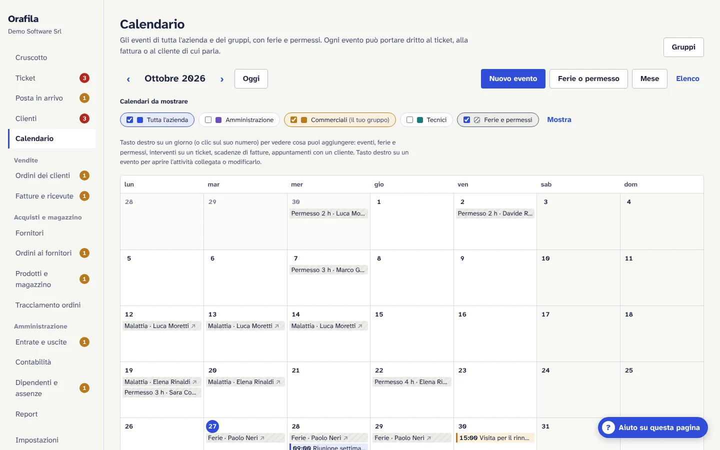 Calendario